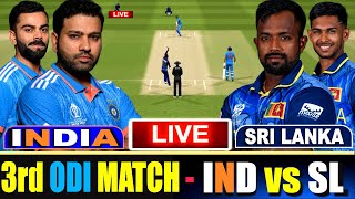 🔴 Live IND Vs SL 3rd ODI  Live Scores amp Commentary  India vs Sri Lanka LIVE [upl. by Htessil524]