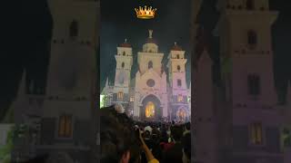 2024 Vettukadu Feast Celebrating the Christ the King Festival at Madrede Deus Church light show [upl. by Odraode303]