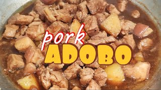 Pork AdoboHow to Cook Adobong BaboySaucy Pork AdoboAuthentic Adobo RecipePanlasang Pinoy 2019 [upl. by Horan637]