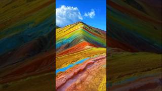 সাত রঙের পাহাড় 😍vinicunca🥰trendingshorts trending viralvideo vinicunca motivational trend [upl. by Enajyram77]