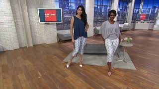 Laurie Felt Power Silky Denim Printed Capri PullOn Jeans on QVC [upl. by Ellwood810]