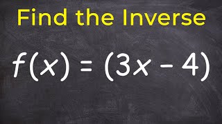 Finding the inverse of a function [upl. by Alvarez]