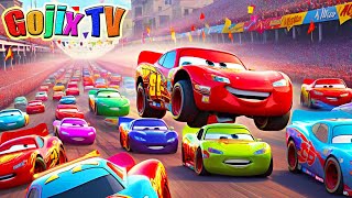 Cars Lightning McQueen  Part 2  Nursery Rhymes amp Kids Songs [upl. by Ecinereb885]