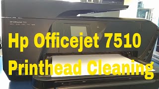 hp officejet 7510 printhead cleaning [upl. by Aglo]