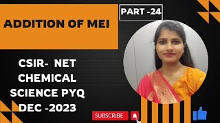 CSIR NET CHEMICAL SCIENCE PYQ DEC  2023GATE ADDITION OF MeIchemistrywithsandeepamam [upl. by Ikila]