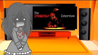 ♤Michael and cassidy react to an interview with springtrap fnaf au♤ [upl. by Encratis]