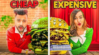 Cheap vs EXPENSIVE Food Challenge 😱 [upl. by Nylde]