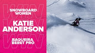 Katie Anderson Winning Run I FWT23 Baqueira Beret Pro [upl. by Nojram540]