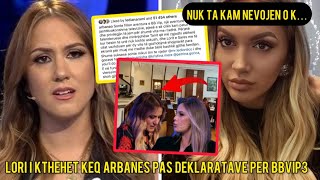 Lori i kthehet keq Arbanës pas deklaratave të saj për BBVIP3  Big Brother Albania Vip 3 [upl. by Bucella]