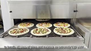 Conveyor pizza oven use instruction and pizza baking demo [upl. by Wauters]