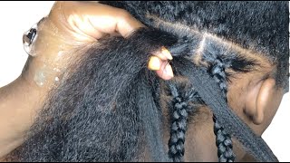 Under 2hrs fast kids knotless box braids using my technique no feedin  Kids knotless braids [upl. by Robert]