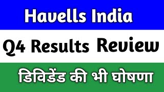 Havells India Share Q4 Results amp Dividend News Havells Share Latest News Havells Share News Today [upl. by Ardnnaed110]