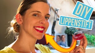 Lippenstift aus Wachsmalstift selber machen  Bunte Lippenpflege DIY [upl. by Ahsia932]