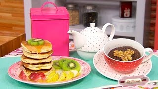 Hotcakes de avena y frutas y mug cake de banana [upl. by Akirej]