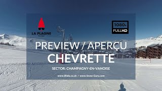 La Plagne piste guide  Chevrette piste  Grande Rochette  Plagne Villages  Preview  Aperçu [upl. by Andreana450]