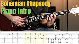 Bohemian Rhapsody Piano Intro On Guitar  Guitar Tutorial With Tabs [upl. by Rem]