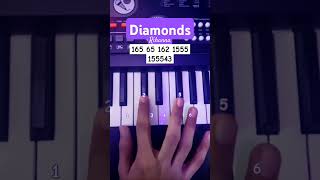 Diamonds  Rihanna Piano Tutorial tiktok viral shorts [upl. by Osmo]