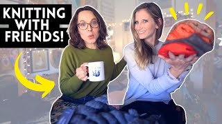 Knitting with a friend🧶☕️  The Knitting Podcast [upl. by Munt667]