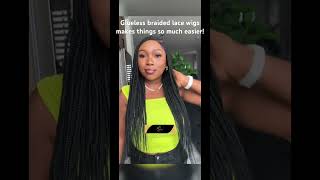 HAND BRAIDED 30 Inches 13x7 Fulani Braided Neat Braids Lace Front Wigs 200 Density100 Handmade [upl. by Church]