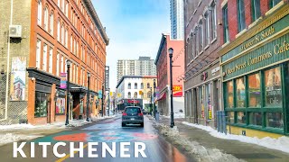 Kitchener Downtown Drive 4K  Ontario Canada [upl. by Cristi]