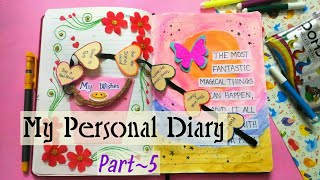 My Personal Diary Part5  Simple way to decorate Diary Pages  Journal Writing  Bullet Journal [upl. by Clara]