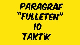 Paragraf “FULLETEN” 10 TAKTİK [upl. by Pardoes]