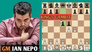 KINGs GAMBIT ❌️ Ian Nepomniachtchi vs Daniel Dardha  FIDE World Blitz 2023 [upl. by Nadeen]