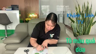 Khánh Linh TV  Tô màu quả dừa [upl. by Austina159]