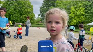 Une course de draisiennes entre 101 enfants de 2 à 5 ans [upl. by Enreval68]