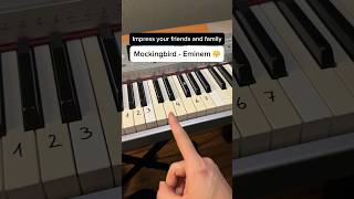 Mockingbird  Eminem 😤 Easy Piano Tutorial piano tutorial pianolessons mockingbird eminem [upl. by Ordnasela]