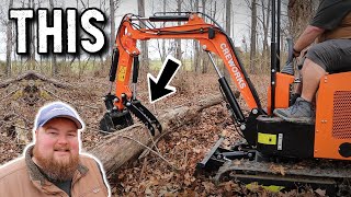 1 ATTACHMENT Installing a Hydraulic Thumb on our Mini Excavator [upl. by Eenyaj]