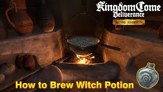 Kingdom Come Deliverance  How to Brew Witch Potion [upl. by Ahsauqram]