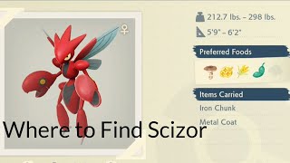 Pokemon Legends Arceus  Where to Find Scizor [upl. by Kenny186]