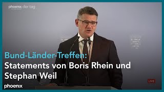 BundLänderTreffen Pressekonferenz mit Boris Rhein und Stephan Weil am 061123 [upl. by Hewet]