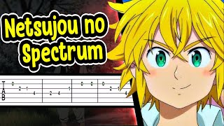 Nanatzu no Taizai  Netsujou No Spectrum Opening 1【Tab】➤ GUITAR TUTORIAL [upl. by Oribel]