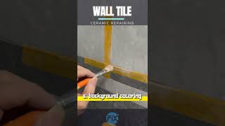 How to Fix DAMAGED TILE DiY  ceramic tile repair  tile damage repair  ceramic tile restoration [upl. by Antoinetta924]