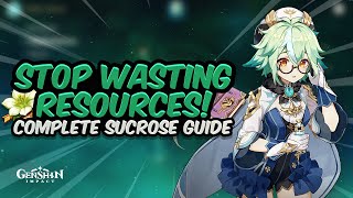 ADVANCED SUCROSE GUIDE Best Support Build  All Artifacts Weapons amp Teams  Genshin Impact [upl. by Nohtiek]