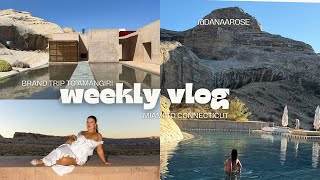 weekly vlog  trip to Amangiri hair appt and wedding back home [upl. by Tavy]