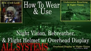 GTA V Online Easy Method How to use Rebreather Night Vision ampFlight Helmet wOHD All Systems [upl. by Ahsinav]