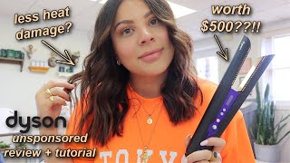 DYSON CORRALE STRAIGHTENER REVIEW amp TUTORIAL BY A PRO HAIRDRESSER  BEACH WAVES W A FLAT IRON [upl. by Okir]