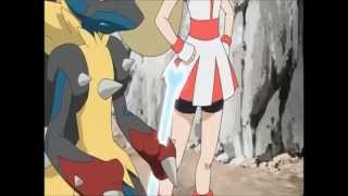 Ash vs Korrina Pikachu vs Mega Lucario AMV [upl. by Aitel]