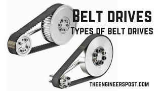 Belt Drive  Types of Belt Drives [upl. by Akenet]