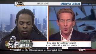 Richard Sherman vs Skip Bayless on ESPN 1st Take [upl. by Pallaton]