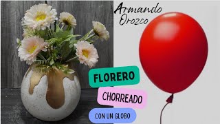 aprende a hacer florero con un globo y yeso [upl. by Larrej]