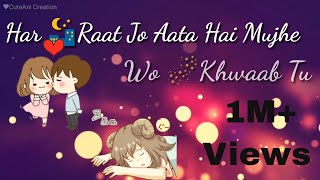 Tere Sang Yaara Female Version  Love Song Lyrics  WhatsApp Status [upl. by Eetsud]