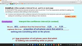 AP Statistics  1 Sample Z Interval for p [upl. by Tommi]