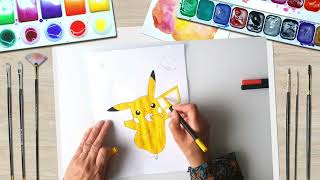 Coloring fun for Kids  Pokemon Pikachu [upl. by Cesare]