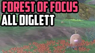 ALL Diglett Locations  Forest of Focus Sword amp Shield DLC [upl. by Lleksah]