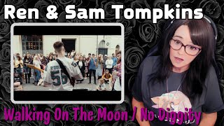 Ren amp Sam Tompkins  Walking On The Moon  No Diggity Live Performance  REACTION [upl. by Akelahs335]