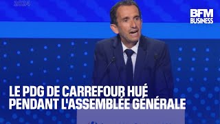 Le PDG de Carrefour hué pendant lAssemblée générale [upl. by Prevot]